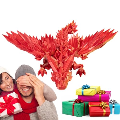 Drachenei, 3D-Druck, flexible Drachen, 3D-Druck, bewegliches Spielzeug mit Drachen, schönes flexibles Spielzeug zum Stressabbau, Geschenk für Kinder und Erwachsene von Generic