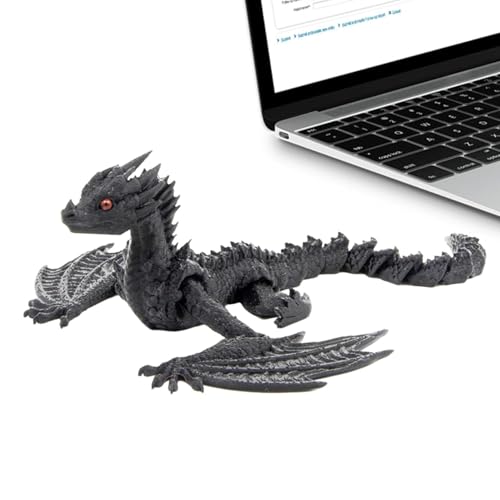 Drachenornament mit 3D-Druck, Drachen-Spielzeug mit 3D-Druck, Drachen-Fingerpuppe, dekoratives Drachenmodell mit flexiblen Gelenken für die Interaktion von Generic