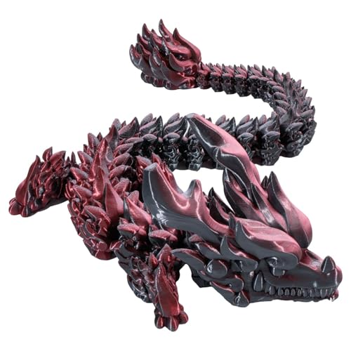 Drachenspielzeug Gedruckt, Flexibler Drache Mit Druck - Drachen-Druck Vollgelenkiges Spielzeug - Dragon Fidget Toy Flexibel Gelenkiger Drache Gelenke Flexible Dekoration von Generic