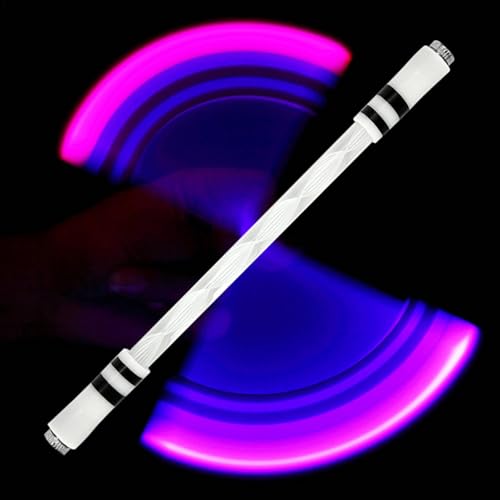 Drehbarer Fidget-Stift, Fidget-Stift mit LED-Licht – Fingerspitzen-Spinner, kreativer Rollstift aus bruchsicherem Acryl für Mädchen, , Erwachsene, Studenten von Generic