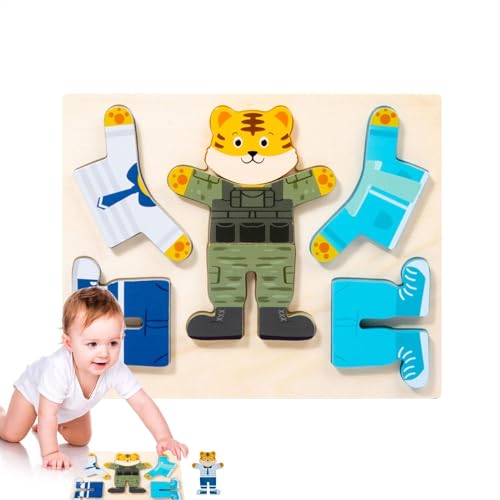 Dress Spiele für Mädchen, verkleide Spielzeug für kleine Mädchen,Tierpuzzle Set für Kinder | Girls Matching Play Set, Kleidung, die Spiele für Kindergarten, Kindergarten, Vorschule verändert von Generic