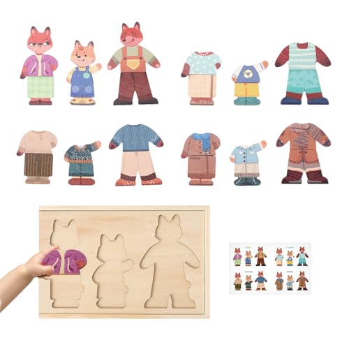 Dress Up Spiel Tierdesign - Anziehspiele | Pädagogisches Holz Puzzle Brettspiel Mit Zuordnungsspiel Outfits Für Kinder Für Klassenzimmer Vorschule Rollenspiel Und Für Reise Geburtstag Dress Up Spiel Tierdesign - Anziehspiele | Pädagogisches Holz Puzzle Brettspiel Mit Zuordnungsspiel Outfits Für Kinder Für Klassenzimmer Vorschule Rollenspiel Und Für Reise Geburtstag von Generic