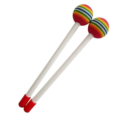 Drum Sticks, Einfach zu Verwenden 2 PCs Kids Drumsticks Hell Farbe Attraktiver Angenehmer Klang für Unterhaltung (Dünn) von Generic