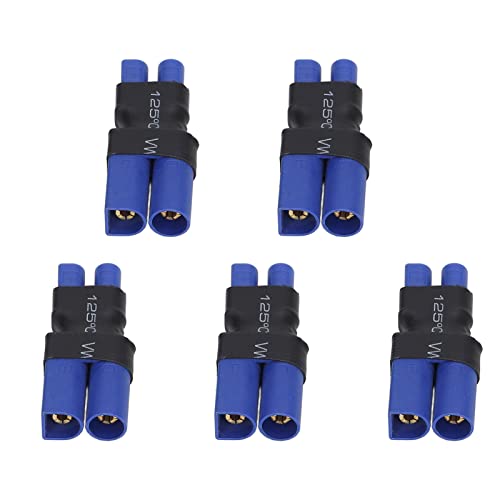 EC3-Stecker, EC3-Buchse, EC5-Stecker, Premium-Kupfer, RC-Lipo-Batterieanschlüsse, universelles Modellflugzeug [RC-Auto, Boot], Blau, Schwarz, 5 Stück von Generic