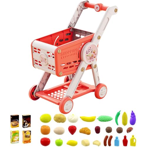 Einkaufswagen Spielzeug Mit Rädern | Einkaufswagen Mit Spielzeug Nahrungsmittel Set Für Kinder Küche | Lernspielzeug Für Mädchen Ab 1 Jahr Zum Rollenspiel Im Supermarkt Und Puppenhaus Einkaufswagen Spielzeug Mit Rädern | Einkaufswagen Mit Spielzeug Nahrungsmittel Set Für Kinder Küche | Lernspielzeug Für Mädchen Ab 1 Jahr Zum Rollenspiel Im Supermarkt Und Puppenhaus von Generic