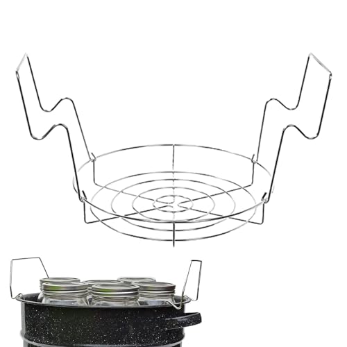 Einmachgestell – Dampfgarer-Gestell, faltbare Einmachgestelle für Töpfe, Warmwasserbad-Einmachgestell, Einmachgestell aus Edelstahl, flaches Einmachgestell, verbrühungssicher, rutschfest, für kugelför von Generic