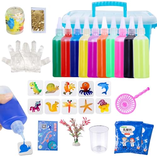 Einzigartiges 3D-Magie-Gel-Spielzeug Für Kinder, Lustige Lernaktivitäten, Basteln Mit Wasserperlen, Kinder-Fantasie-Set, -Tierfiguren, Kreatives Spielset, Bezauberndes Wasserperlen-Kunsthandwerksse von Generic