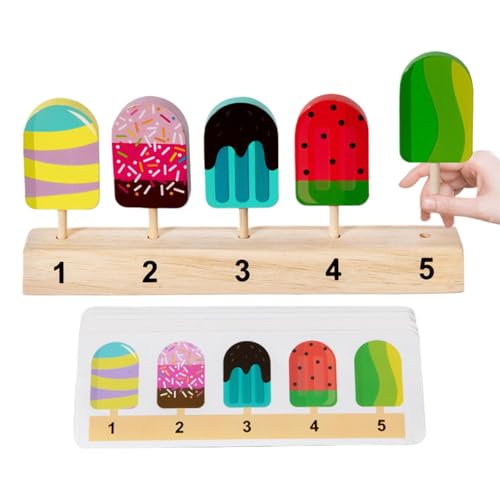 Eiscreme-Spielset für Eiscreme-Spielset aus Holz | Vorgeben, zu Spielen | Holzeis passend zum Spielen Eiscreme-Spielset für Eiscreme-Spielset aus Holz | Vorgeben, zu Spielen | Holzeis passend zum Spielen von Generic