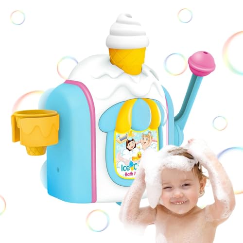 Eiscreme-Spielzeug-Set, Seifenblasen-Eiscreme-Maschine, Badeblasen-Kegel, Kinder-Badeblasen-Maschine, Badeblasen-Spielzeug, Wasserblasen-Maschine, Kinder-Eistüte, Badewanne, Eiscreme-Spielzeug, Kinder von Generic