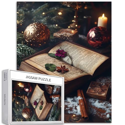 Encyclopedia of Christmas Legends 1000 Teile Puzzle für Erwachsene, magisches Buch, Themenkunst-Puzzle, herausfordernde Familienaktivitäten, buntes DIY-Bastelpuzzle für Heimdekoration, Geschenke, 50 × Encyclopedia of Christmas Legends 1000 Teile Puzzle für Erwachsene, magisches Buch, Themenkunst-Puzzle, herausfordernde Familienaktivitäten, buntes DIY-Bastelpuzzle für Heimdekoration, Geschenke, 50 × von Generic