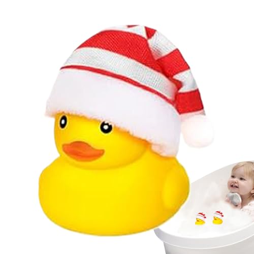 Enten für Kinder,Weihnachtsquietsche-Ente | Süßes Kinder-Badespielzeug | 5,5 cm großes, tragbares Badeparty-Spielzeug, lustige schwimmende Quietsche-Enten in der Badewanne für Weihnachten, Geburtstags von Generic