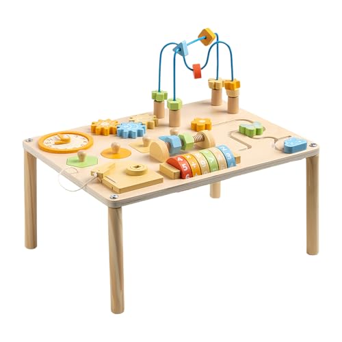 Entwicklungstisch für Kinder – Puzzle aus Holz, pädagogische Aktivität | Krabbelstation für das frühe Lernen für Kinder, Garten, Klassenzimmer, Haus, kognitive Entwicklung des Babys Entwicklungstisch für Kinder – Puzzle aus Holz, pädagogische Aktivität | Krabbelstation für das frühe Lernen für Kinder, Garten, Klassenzimmer, Haus, kognitive Entwicklung des Babys von Generic