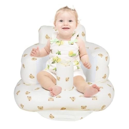 Factorys Christmas Aufblasbarer Babysitz Aufblasbarer Babystuhl für Babys ab 3 Monaten Aufblasbarer Sommerbabysitz zum Sitzen Aufblasbarer Babybodensitz mit eingebauter Luft (B, 47x50x37) von Generic