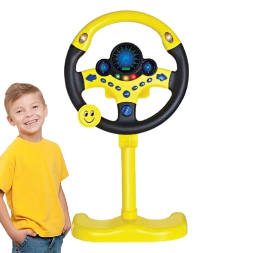 Fahrsimulationsspielzeug – Interaktiver Lenkradcontroller mit Licht und Sound | Erziehungsauto-Spielzeug für Kleinkinder, und Mädchen im Vorschulalter Fahrsimulationsspielzeug – Interaktiver Lenkradcontroller mit Licht und Sound | Erziehungsauto-Spielzeug für Kleinkinder, und Mädchen im Vorschulalter von Generic