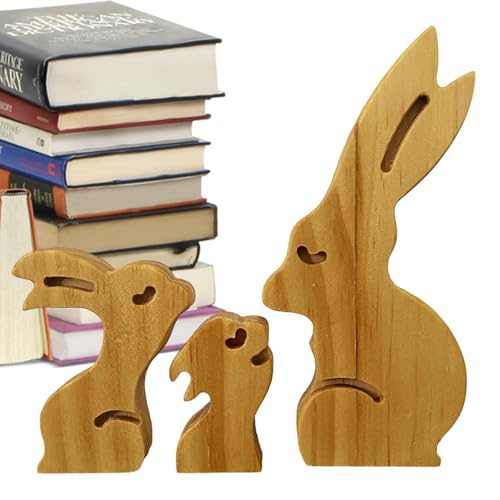 Familien-Puzzle-Figuren, Tierfamilie aus Holz, Puzzle für Mitglieder der Tierfamilie | Dekorative Kunstskulptur für Tierfamilien für Kinder, , Mädchen, Familien-Puzzle-Figuren, Tierfamilie aus Holz, Puzzle für Mitglieder der Tierfamilie | Dekorative Kunstskulptur für Tierfamilien für Kinder, , Mädchen, von Generic