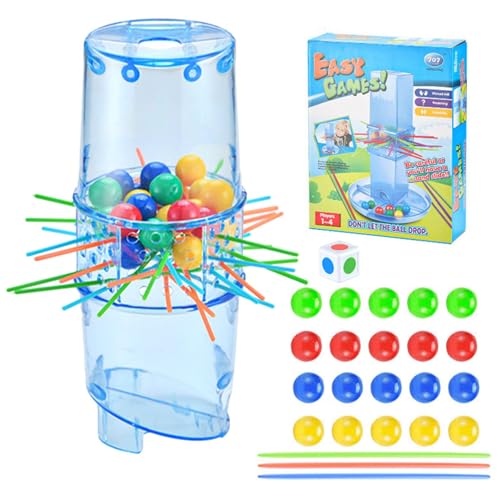 Familieninteraktions-Stäbchenspiel – Perlenausgleichs-Stäbchenspiel, Stäbchenspiel, enge Bindung | Stick-Pull-Spiel für Kinder mit Perlen und Stöcken, Stick-Spiele zum Aufbau der Kommunikation zwische von Generic