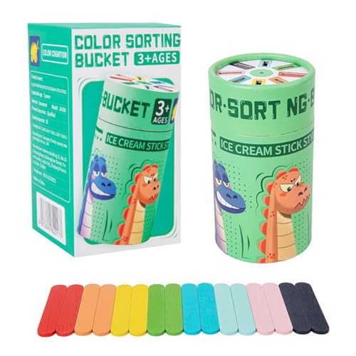 Farbauswahl Eimer aus Holz - Tragbares Spielzeug Zur Farbauswahl Für Die Kleinen | Sensorisches Matching Spiel Mit Feinmotorischen Fähigkeiten, Lernspielzeug Farbauswahl Eimer aus Holz - Tragbares Spielzeug Zur Farbauswahl Für Die Kleinen | Sensorisches Matching Spiel Mit Feinmotorischen Fähigkeiten, Lernspielzeug von Generic