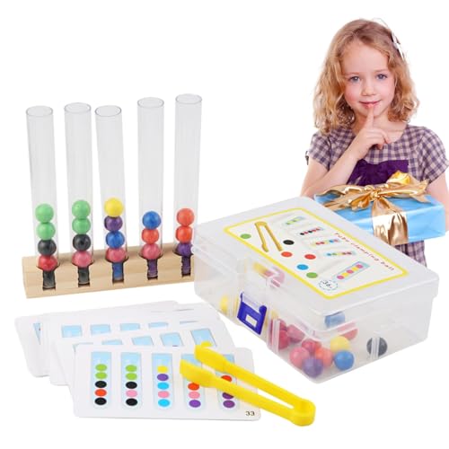Farbsortierspielzeug für – verschiedene Holzperlen, Farbspielzeug – buntes Lernspielzeug für Zuhause, Schule, Reisen und Outdoor Farbsortierspielzeug für – verschiedene Holzperlen, Farbspielzeug – buntes Lernspielzeug für Zuhause, Schule, Reisen und Outdoor von Generic