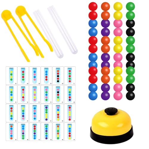 Farbsortierung, Farbsortierspielzeug | Reagenzglas-Spielzeug-Clip-Perlen-Set für Kleinkinder | Pädagogisches Regenbogen-Clip-Perlen-Puzzle, frühes Lernspiel, Feinmotorik-Spiele für Mädchen, Kinder, von Generic