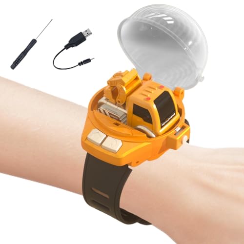 Fernbedienungs -Uhr -Auto für Kinder, Handgelenk Uhr Fernbedienung Car | Racing Watch Car Toy - 2,4 GHz Langstrecken Fernbedienungs -Fahrzeugspiel mit USB -Ladung, Staubabdeckung für Kinder Mädchen von Generic