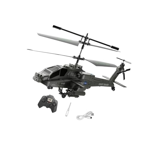 Ferngesteuerter Hubschrauber, Spielzeug, RC-Helikopter, 1 Schlüssel, Start-/Landeflugzeugmodell, Gyro-Stabilisator mit Lichtern für Kinderanfänger, Grün von Generic