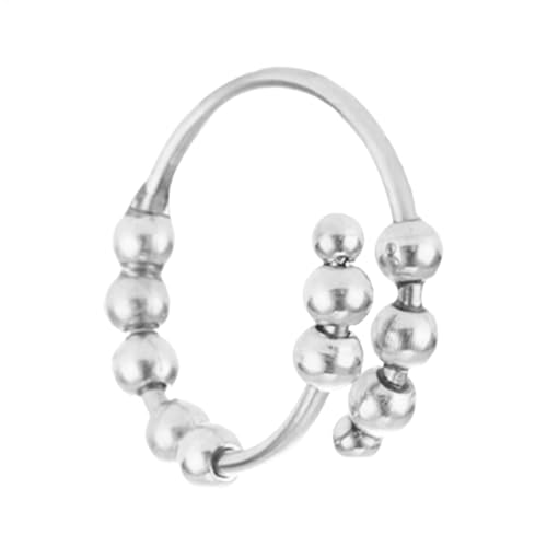 Fidget Bead Ring, Damen Spinner Ring | Entspannender Ringschmuck, Verstellbarer Spinner | Einfache Modeschmuck-Perlendekoration, bequem zu tragende Ringe für Ausflüge und Arbeiten von Generic