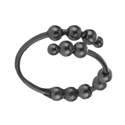 Fidget Bead Ring, Damen Spinner Ring - Fidget Relaxing Jewelry Damen Spinnerring,Einfacher Modeschmuck mit Perlen und Flexibler Passform, bequem für Verabredungen und Zusammenkünfte von Generic