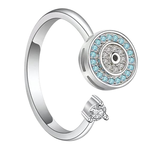 Fidget-Schmuck für Damen, Spinner-Ringe für Damen, Verstellbare sensorische Ringe Fidget sensorische Ringe, Exquisiter Fidget-Schmuck, stilvoller Rollring für Familien, Freunde, Liebhaber von Generic