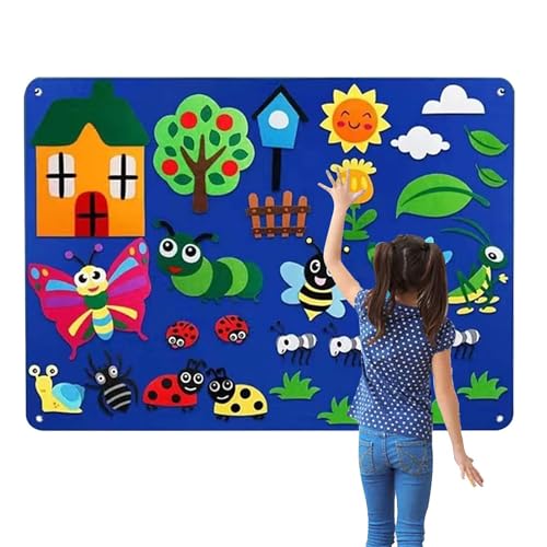 Filzen Story Board Set - Filzen Story Board für Kinder, Interaktives Storytelling-Lehrspielset für Kleinkindaktivitäten | Sensorisches Wandpaneel l'appr Filzen Story Board Set - Filzen Story Board für Kinder, Interaktives Storytelling-Lehrspielset für Kleinkindaktivitäten | Sensorisches Wandpaneel l'appr von Generic