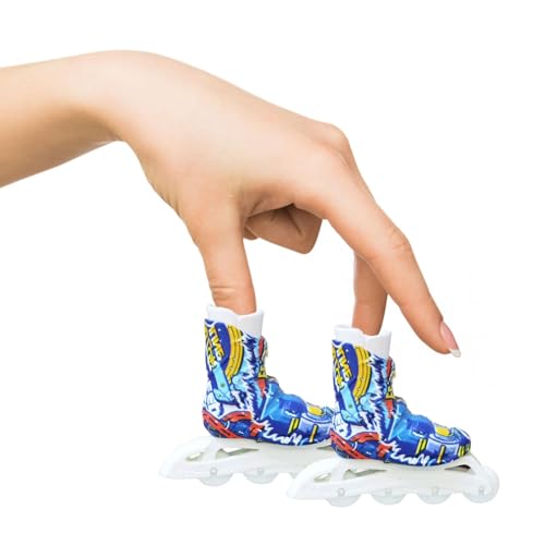 Finger-Rollschuhe – -Fingerspielzeug, winziges Rollschuhzubehör | Rollschuh-Fingerboard im Taschenformat, kleines Skateboardspielzeug für Kinder und Erwachsene von Generic