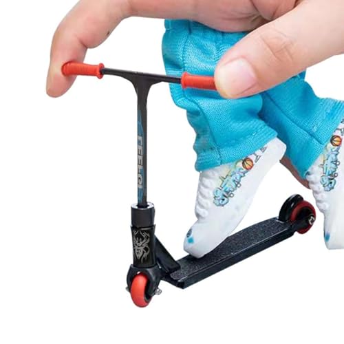 Finger Scooter - Winziger Fingerscooter, Winziger Trick Scooter | Two Wheels Finger Toys Two Wheels Toy Tiny Fingerboard Scooter für Partygeschenke mit abnehmbaren Rädern von Generic