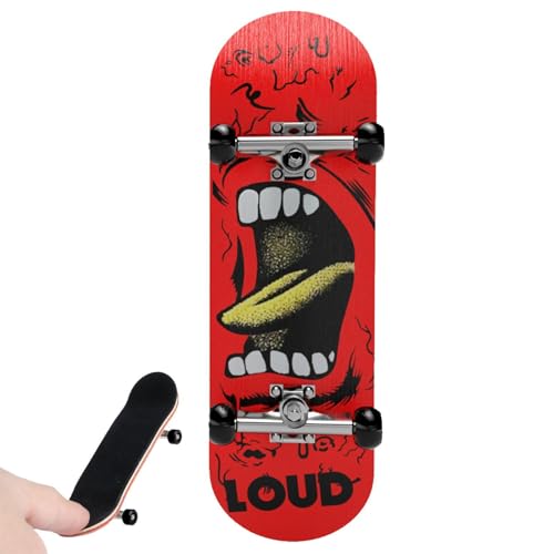 Finger-Skateboard | Fingerscooter-Spielzeug mit 5-lagigem Ahornholz-Deck,Finger Scooter, Fingerboard Skateboard Interaktives Fingerspielzeug für Skateboarder Erstellen Sie einen Skateboard-Park von Generic