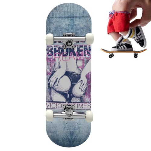 Finger-Skateboard – Miniatur-Skateboard, Finger-Scooter-Spielzeug mit 5-lagigem Ahornholzdeck, Finger-Scooter, Fingerboard-Skateboard, interaktives Fingerspielzeug für Skateboarder, erstellen Sie eine von Generic