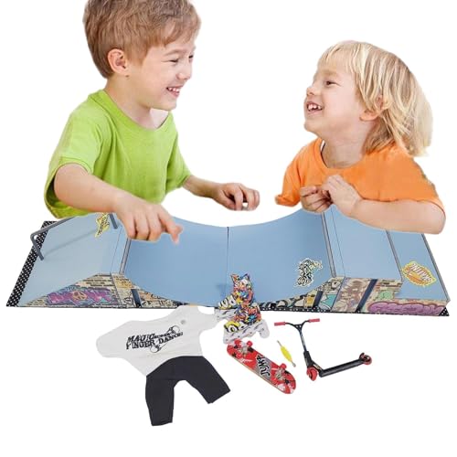 Finger-Skateboard-Rampenspielzeug - Skating Board Playset, Finger Scooter Spielzeug-Set | Hand Skateboard Fingerboard für, Reisen, Indoor von Generic