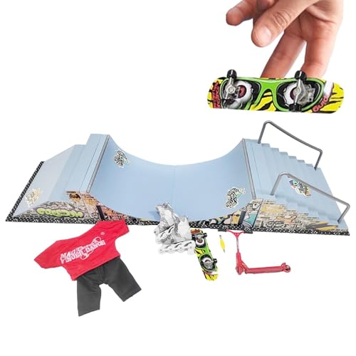 Finger-Skateboard-Rampenspielzeug - Skating Board Playset, Finger Scooter Spielzeug-Set | Hand Skateboard Fingerboard für, Reisen, Indoor von Generic