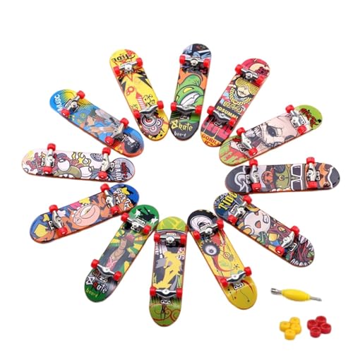 Finger Skateboard -Set, Kinderradplatten | 12 Stück Finger Roller Board Toy Kit Mit -Fingerspielzeug -Set Set Set Set von Generic