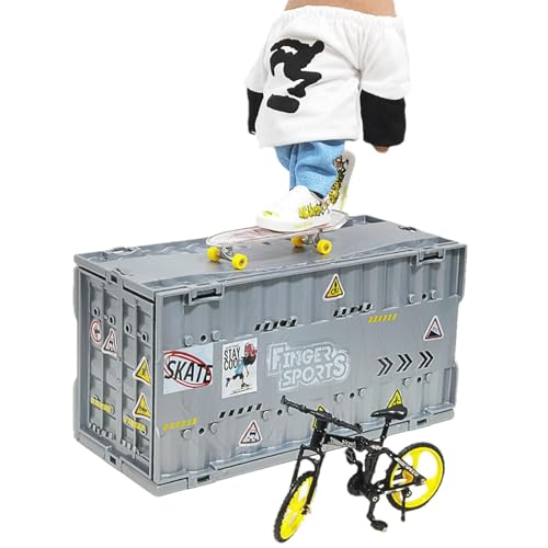 Finger-Skateboard-Set – Griffbrett-Spielzeug mit Zubehör | Finger-Skateboard-Set, tragbares Set für Fingerskatepark, Trainingszubehör für Griffbrett, Rampe D Finger-Skateboard-Set – Griffbrett-Spielzeug mit Zubehör | Finger-Skateboard-Set, tragbares Set für Fingerskatepark, Trainingszubehör für Griffbrett, Rampe D von Generic