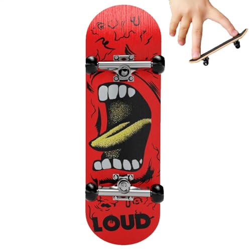 Finger-Skateboard – lustige Muster, realistisches Fingerspielzeug | Minii Skateboard-Griffbretter für Kinder und Erwachsene, Lernspielzeug, Partygeschenke und originelle Geschenke für Skateboard-Enthu von Generic