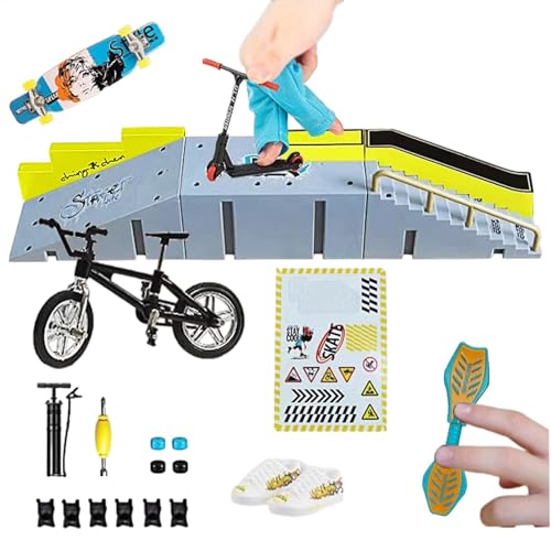 Fingerboard-Rampen, Fingerboards für Kinder | Finger-Scooter-Finger-Skateboard-Park | Fingerboard-Skateparks, lustige Fingerfahrräder für Partys, Geburtstage, Weihnachten von Generic