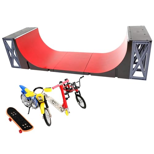 Fingerboard Skate Park Ramp Kit, Finger Skateboard Geschenkset – Finger Skateboard Deck Ramp Set – Skateboard Set – Skate Park Kit, Sportspielzeug, Kinderreparatur-Tech-Tool-Kit, Kinder-Finger von Generic