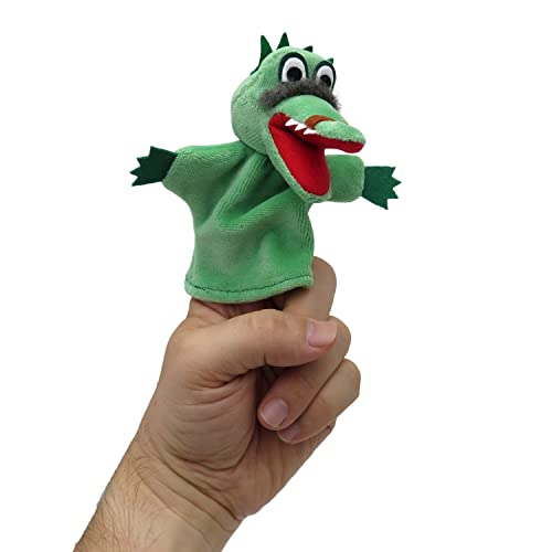 Fingerpuppe Plüsh Tierhandpuppe Handpuppe Handspielpuppe Drachen Dagobert 12 cm, Mehrfarbig, für Kinder Jungen Mädchen Babys von Generic