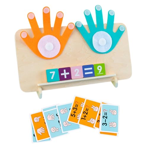 Fingerzählbrett – -Pädagogisches Holzspielzeug | Kinder Baby Mathe-Spielzeug | Fingerspielzeug-Set| Fingerzahlen-Lernen, Zählen, Mathe-Brett, Vorschulmanipulationen Für Kinder Ab 3 Jahren von Generic