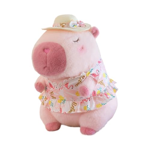 Flauschiges Capybara Kuscheltier, Niedliches Plüschauto, Deko Puppe für Kinderzimmer, rosa 30cm von Generic