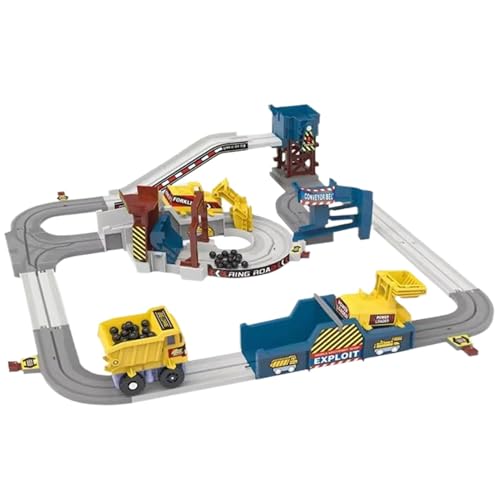 Flexible Rennstrecke, Rennstreckenspielzeug für Kinder, Safe Adventure Truck Engineering Train | von Generic