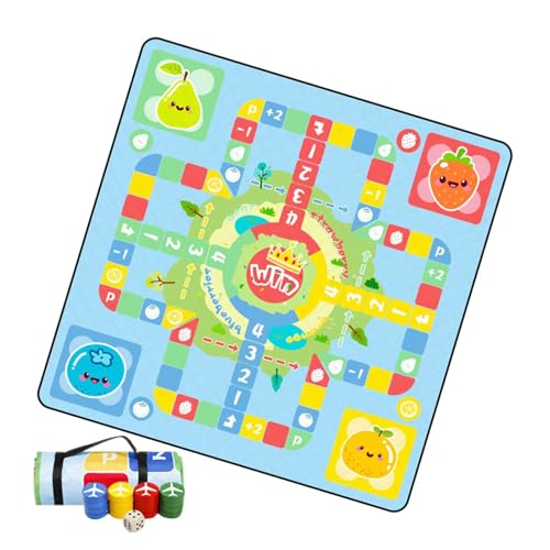 Fliegende Schachmatte,Flying Chess Teppich - Bodenmatte Kinder Schleichende Fliegende Schachmatte für Camping, Picknick, Reisen Fliegende Schachmatte,Flying Chess Teppich - Bodenmatte Kinder Schleichende Fliegende Schachmatte für Camping, Picknick, Reisen von Generic