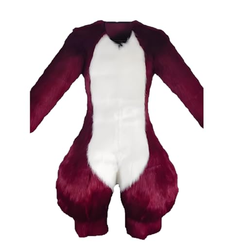 Fluffy Pursuit Körper, benutzerdefinierte Kostümfursuit, Pursuit Körper handgefertigtes Pelz, für Erwachsene Unisex Wearable Cosplay Halloween Cosplay von Generic