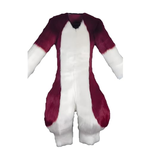 Fluffy Pursuit Körper, benutzerdefinierte Kostümfursuit, Pursuit Körper handgefertigtes Pelz, für Erwachsene Unisex Wearable Cosplay Halloween Cosplay von Generic