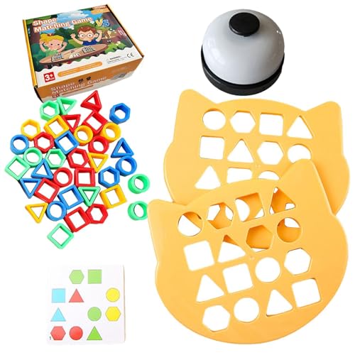 Form-Farbanpassungsbrett, Farb- und Form-Matching-Puzzle | Schnell passendes Brett mit geometrischer Form,Interaktives Brettspiel, lustiges Vorschul-Lernspielzeug für, Mädchen und Kinder zu Hause von Generic