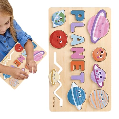 Formanpassungsbrett, Formanpassungspuzzle,Bunte Brettspiele Holzpuzzle Spielzeug - Lernpädagogisches Steckpuzzle zum Gehirnaufbau, Formpuzzle für Kinder, Kleinkinder, Mädchen und von Generic