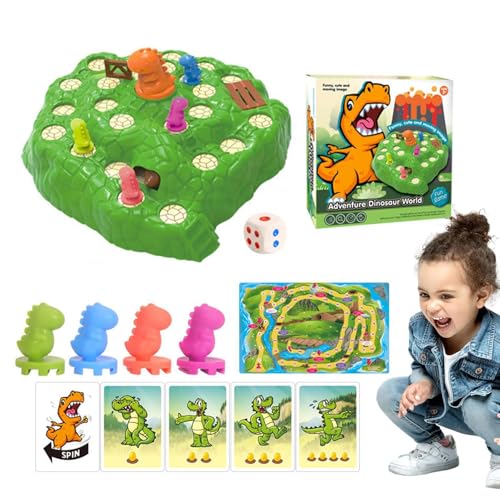 Fröhliches Dinosaurierspiel, Dinosaurier-Partyspiele,Lustiges interaktives Tisch-Brettspiel-Spielzeug - Sensorisches Lernspielzeug für Kinder, Logikspiel, STEM-Bildung von Generic